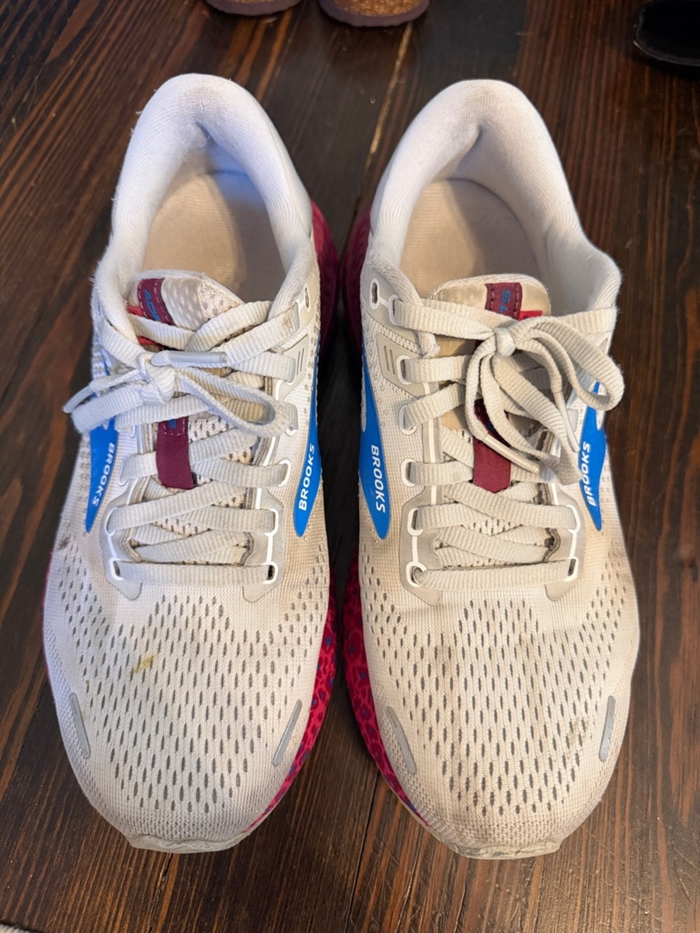 Brooks grey Running Shoes with Blue and Pink Accents - used